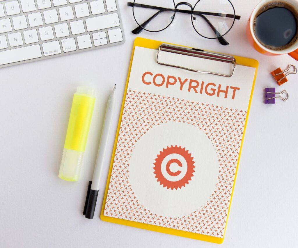 Illustration showcasing copyright laws in India, emphasizing the legal framework for protecting intellectual property